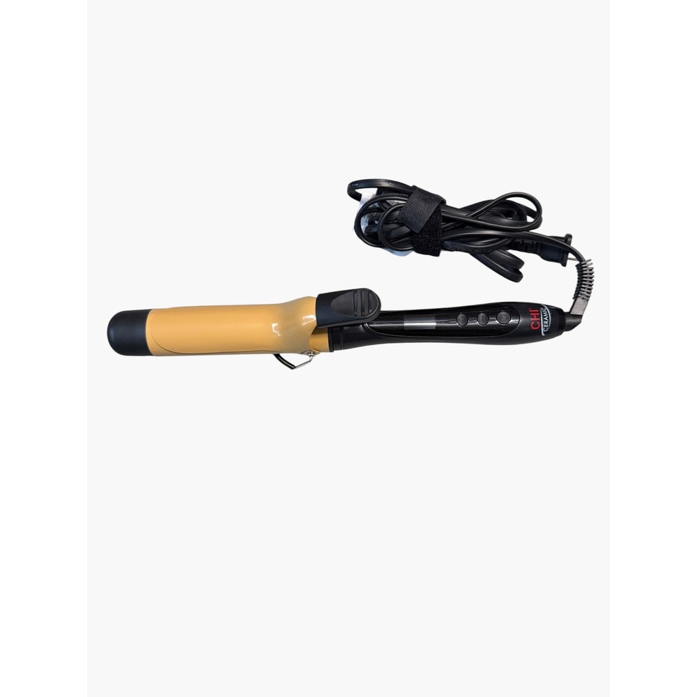 CHI Ceramic 1.5 Inch Curling Iron Black Gold Professional Hair Styling CA2306